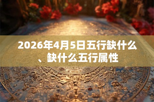 2026年4月5日五行缺什么、缺什么五行属性