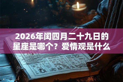 2026年闰四月二十九日的星座是哪个？爱情观是什么？