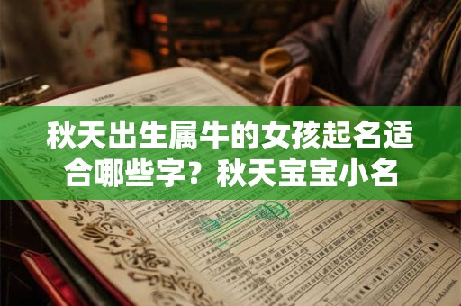 秋天出生属牛的女孩起名适合哪些字？秋天宝宝小名