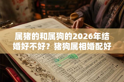 属猪的和属狗的2026年结婚好不好？猪狗属相婚配好不好？