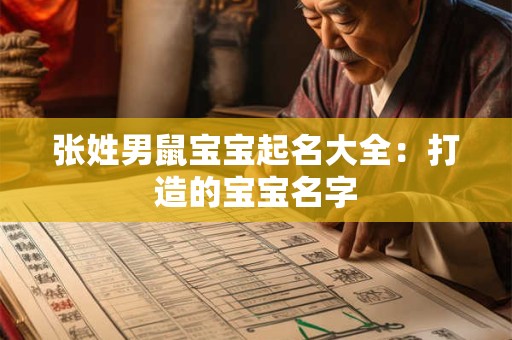张姓男鼠宝宝起名大全：打造的宝宝名字
