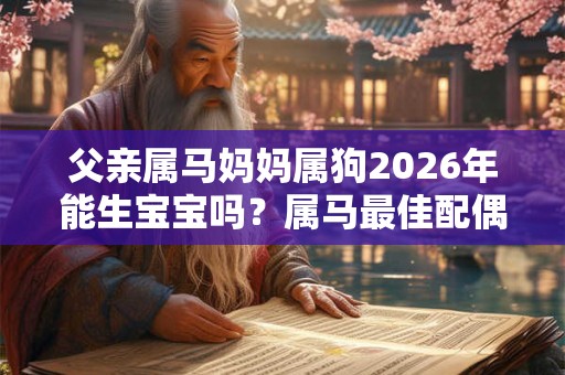 父亲属马妈妈属狗2026年能生宝宝吗？属马最佳配偶属相？