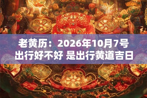 老黄历：2026年10月7号出行好不好 是出行黄道吉日吗