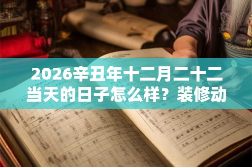 2026辛丑年十二月二十二当天的日子怎么样？装修动土好不好？