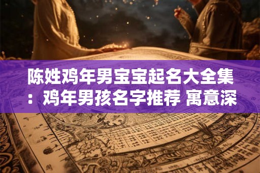 陈姓鸡年男宝宝起名大全集：鸡年男孩名字推荐 寓意深远！