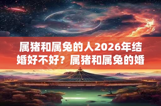 属猪和属兔的人2026年结婚好不好？属猪和属兔的婚姻相配吗？