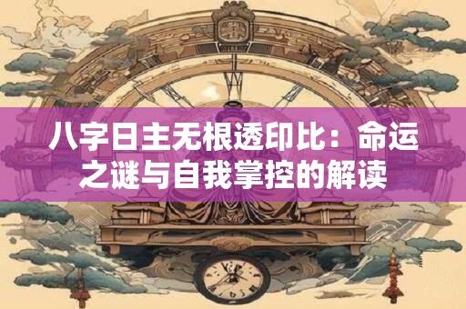 八字日主无根透印比：命运之谜与自我掌控的解读