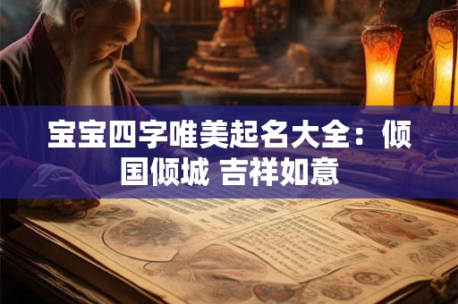 宝宝四字唯美起名大全：倾国倾城 吉祥如意