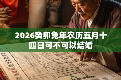 2026癸卯兔年农历五月十四日可不可以结婚