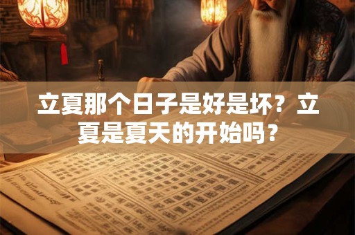 立夏那个日子是好是坏？立夏是夏天的开始吗？