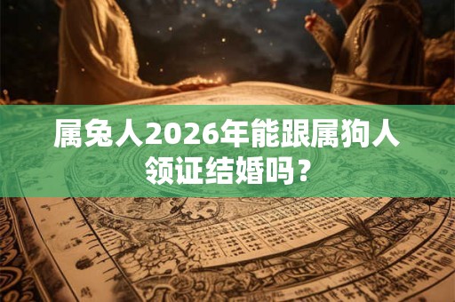 属兔人2026年能跟属狗人领证结婚吗？