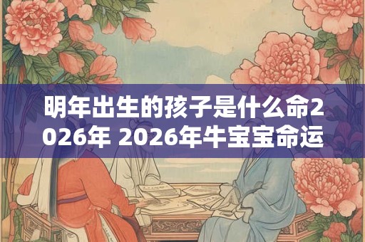 明年出生的孩子是什么命2026年 2026年牛宝宝命运