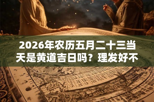 2026年农历五月二十三当天是黄道吉日吗？理发好不好？