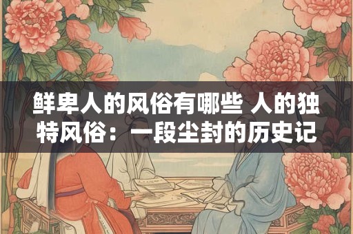 鲜卑人的风俗有哪些 人的独特风俗：一段尘封的历史记忆