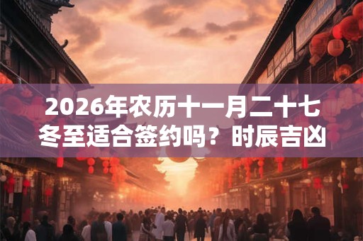 2026年农历十一月二十七冬至适合签约吗？时辰吉凶如何？