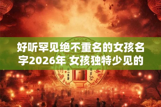 好听罕见绝不重名的女孩名字2026年 女孩独特少见的名字