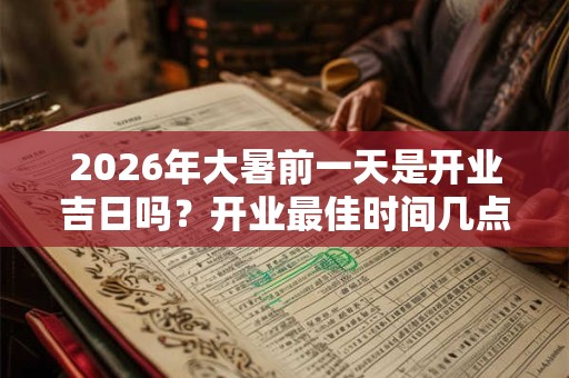 2026年大暑前一天是开业吉日吗？开业最佳时间几点？