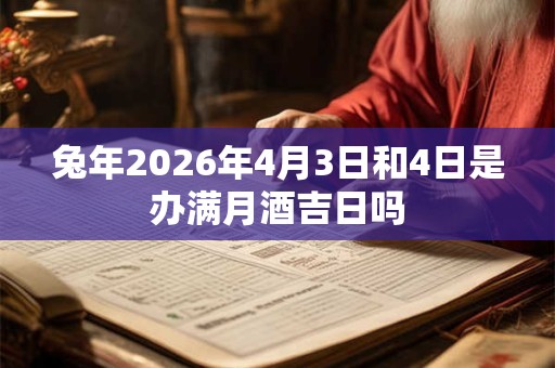 兔年2026年4月3日和4日是办满月酒吉日吗