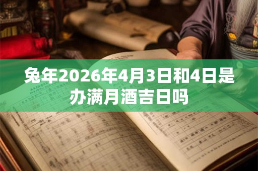 兔年2026年4月3日和4日是办满月酒吉日吗