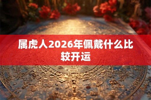 属虎人2026年佩戴什么比较开运