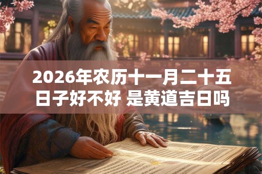 2026年农历十一月二十五日子好不好 是黄道吉日吗