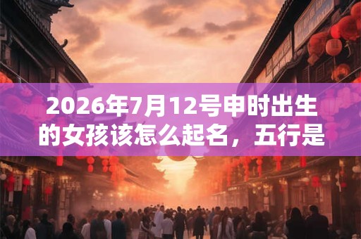 2026年7月12号申时出生的女孩该怎么起名，五行是什么？
