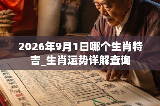 2026年9月1日哪个生肖特吉_生肖运势详解查询