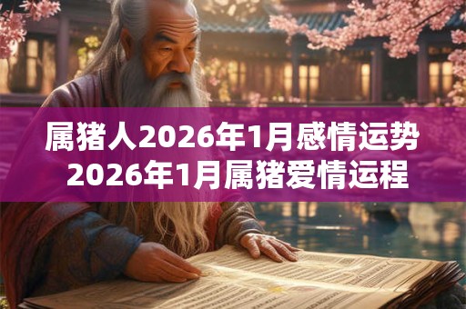 属猪人2026年1月感情运势 2026年1月属猪爱情运程详解