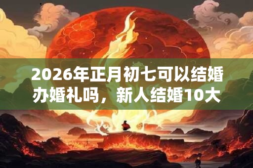 2026年正月初七可以结婚办婚礼吗，新人结婚10大禁忌！