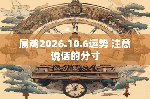 属鸡2026.10.6运势 注意说话的分寸