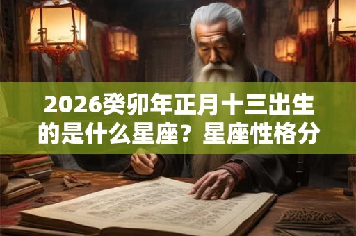 2026癸卯年正月十三出生的是什么星座？星座性格分析