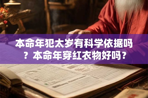 本命年犯太岁有科学依据吗？本命年穿红衣物好吗？