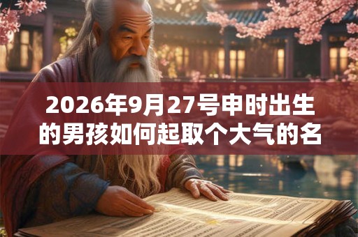 2026年9月27号申时出生的男孩如何起取个大气的名字和五行属性