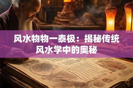 风水物物一泰极：揭秘传统风水学中的奥秘