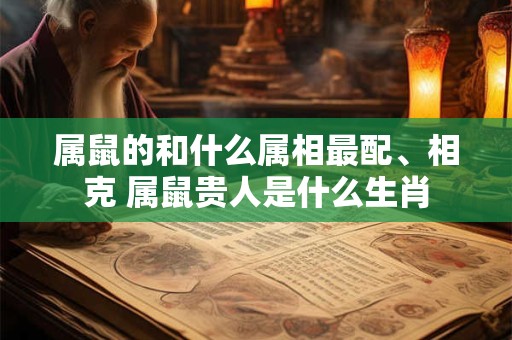 属鼠的和什么属相最配、相克 属鼠贵人是什么生肖