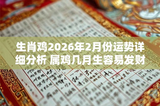 生肖鸡2026年2月份运势详细分析 属鸡几月生容易发财