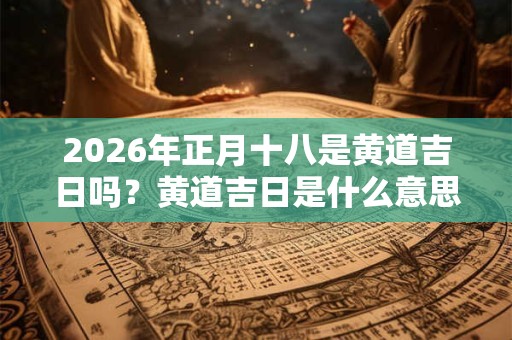 2026年正月十八是黄道吉日吗？黄道吉日是什么意思？