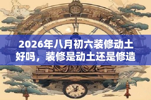2026年八月初六装修动土好吗，装修是动土还是修造？