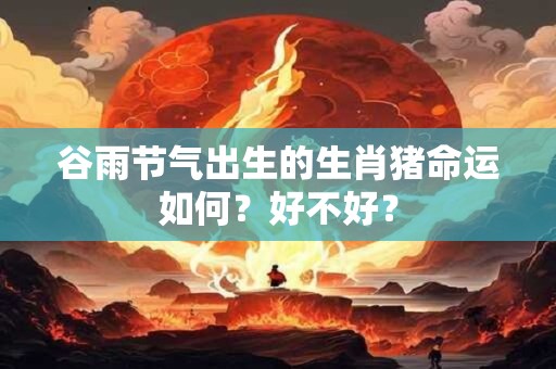 谷雨节气出生的生肖猪命运如何？好不好？