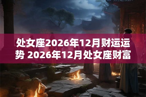 处女座2026年12月财运运势 2026年12月处女座财富运程详解