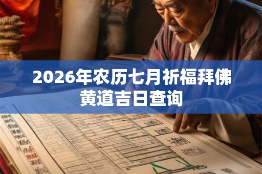 2026年农历七月祈福拜佛黄道吉日查询