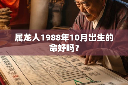 属龙人1988年10月出生的命好吗？