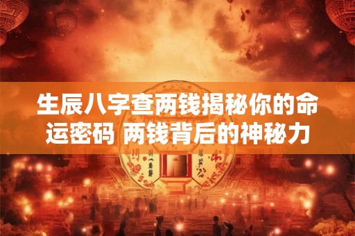 生辰八字查两钱揭秘你的命运密码 两钱背后的神秘力量！