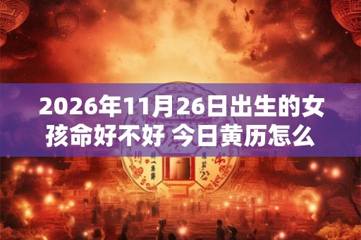 2026年11月26日出生的女孩命好不好 今日黄历怎么样