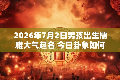 2026年7月2日男孩出生儒雅大气起名 今日卦象如何？
