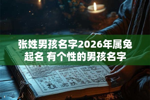 张姓男孩名字2026年属兔起名 有个性的男孩名字