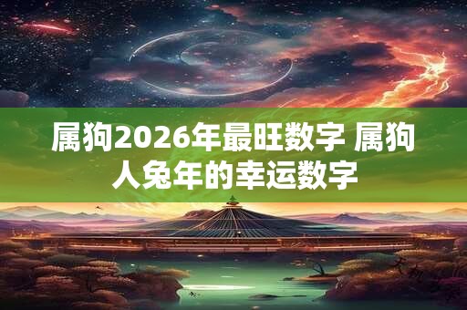属狗2026年最旺数字 属狗人兔年的幸运数字