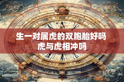 生一对属虎的双胞胎好吗 虎与虎相冲吗