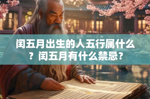 闰五月出生的人五行属什么？闰五月有什么禁忌？