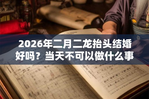 2026年二月二龙抬头结婚好吗？当天不可以做什么事情？